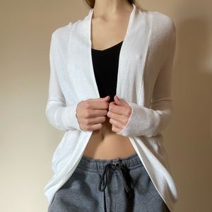 Long White Cardigan